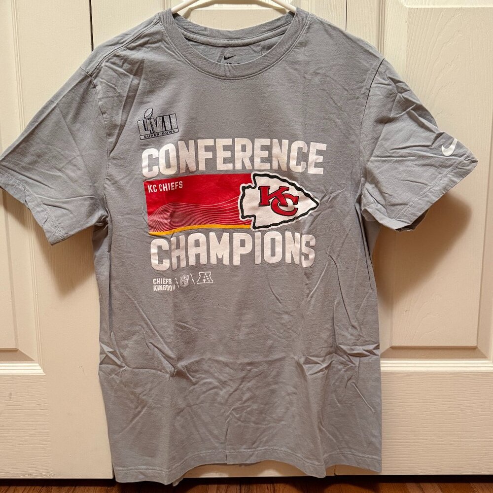 Mens Grey KC Chiefs Conference Champion T-Shirt